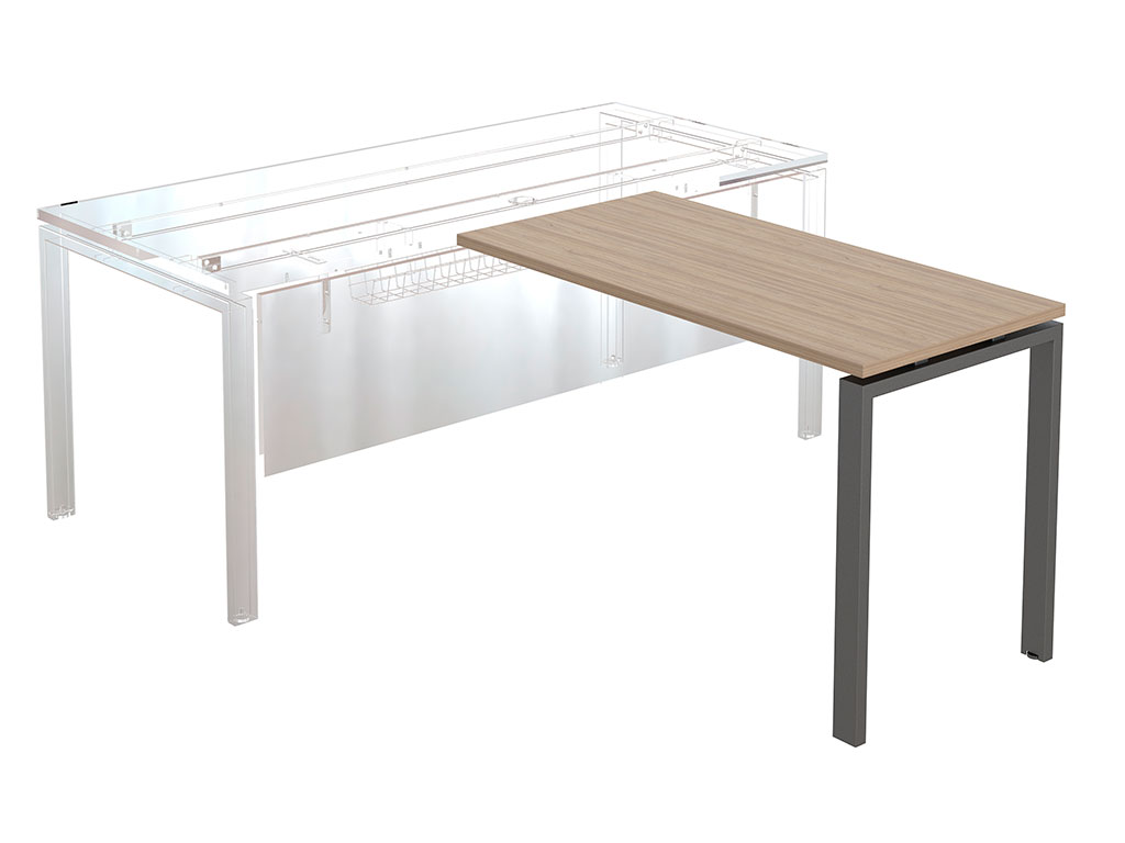 Брифинг-приставка NT 120 темный орех/антрацит